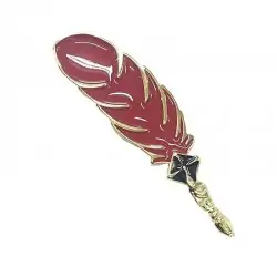 PIUMA TOCCO ORO SMALTATA ROSSO