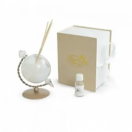 Bomboniera profumatore mappamondo tortora / trasparente con