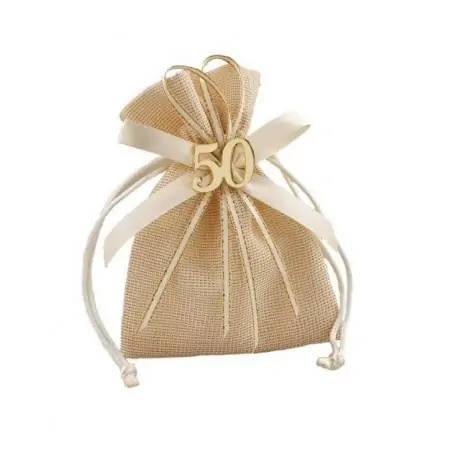 SACCHETTO BRILLE' 50° GOLD 10X13 CM