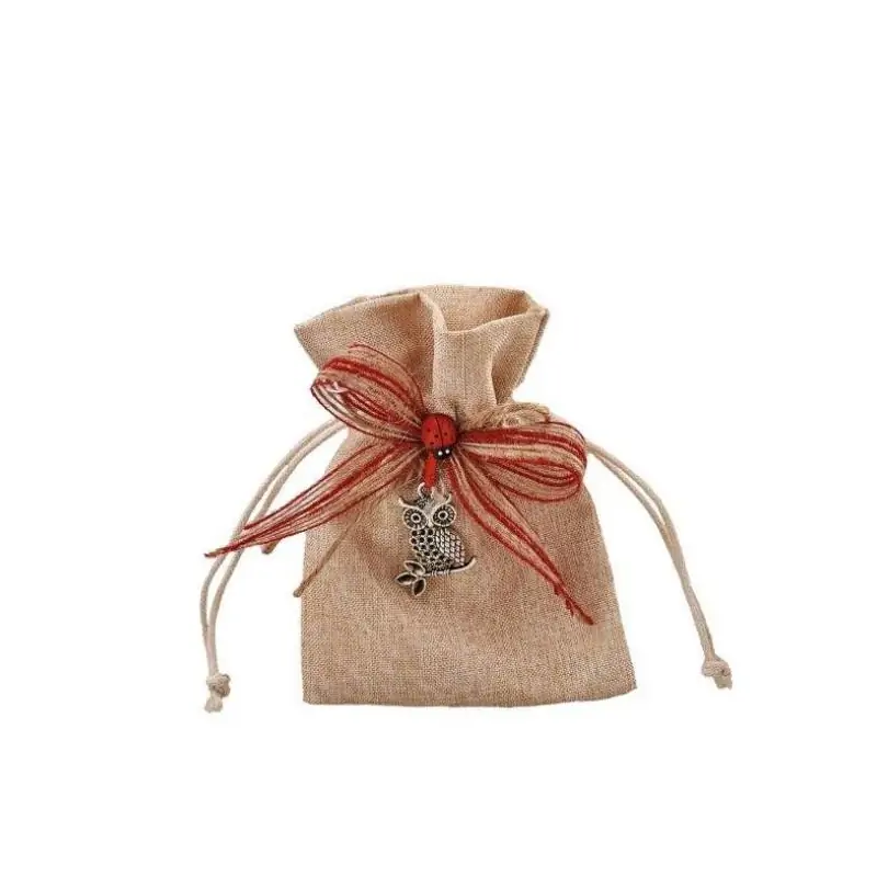 SACCHETTINO LAUREA CON APPLICAZIONE GUFO 10X13CM