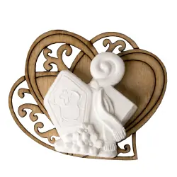 GESSETTI CRESIMA E CUORE LEGNO CM 5,5