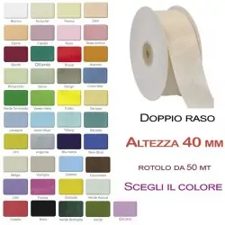 Nastro doppio raso BIANCO