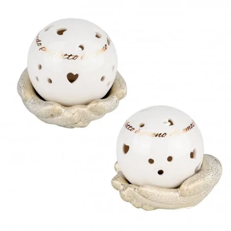 GOLD ILLUMINA SFERA LED S/2 CM.9H.7 2/36