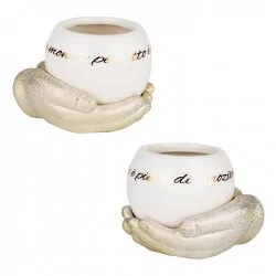 GOLD ILLUMINA P/PIANTE S/2 CM.11H.8 2/24