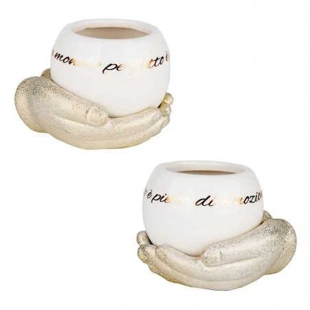 GOLD ILLUMINA P/PIANTE S/2 CM.11H.8 2/24