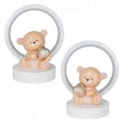 PELUCHE ORSO LUCE ROSA CM15 H18 S/2 2/18