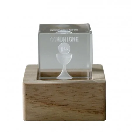 LAMPO CUBO CRYSTAL CM.6X6 COMUNIONE 1/48