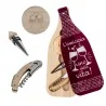 BORDEAUX SET 3 PEZZI BOTTLE CM10X30 1/24