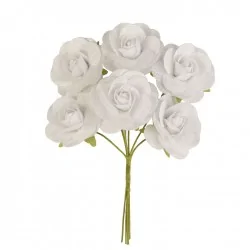 SETA FIORE SINGOLO CM.4 BIANCO 432/4320