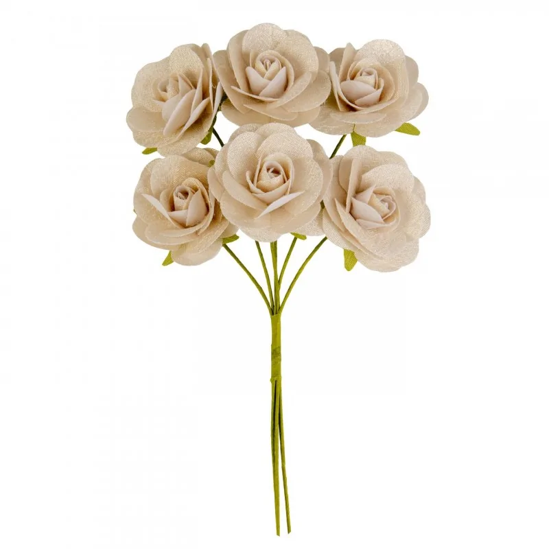 SETA FIORE SINGOLO CM.4 CREMA 432/4320