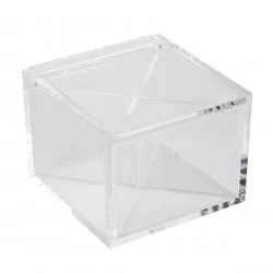 CUBO BOX TRASP.C/DIVISORI CM.8X8X6 12/72