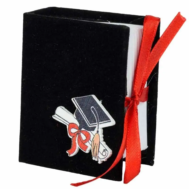 SCATOLINA LAUREA LIBRO PORTACONFETTI NERO