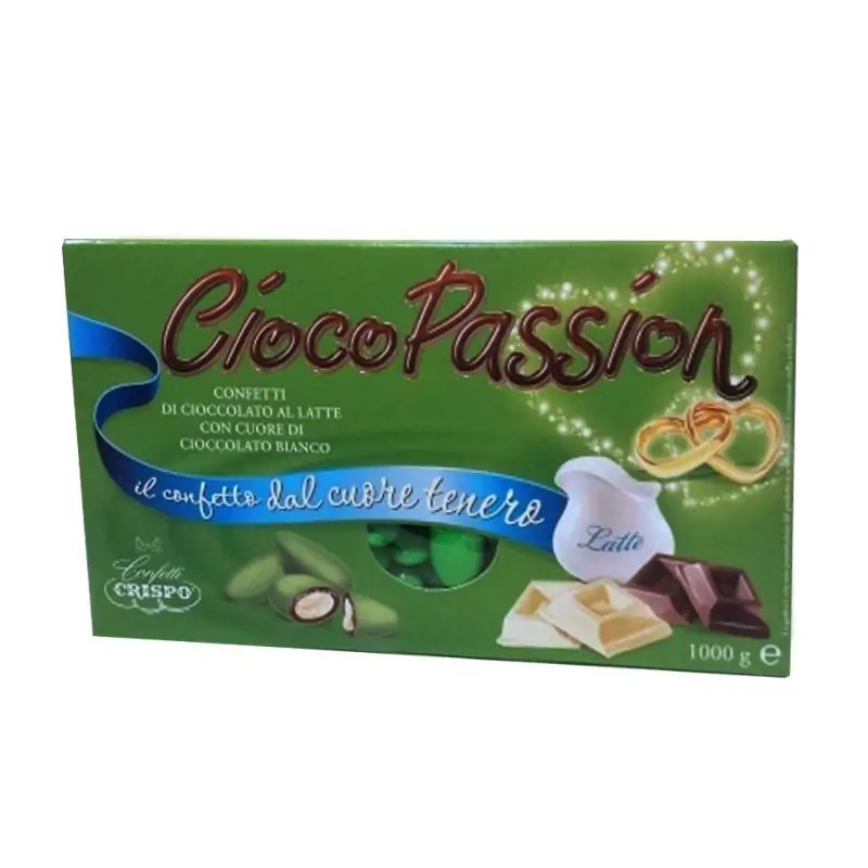 CONFETTI CRISPO CIOCOPASSION CIOCCOLATO BIANCO A LATTE VERDE