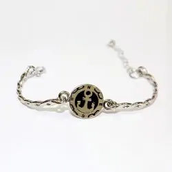 bracciale argento ancora