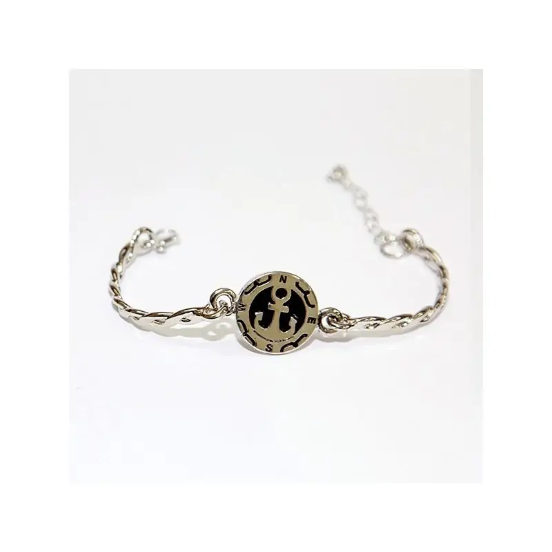 bracciale argento ancora