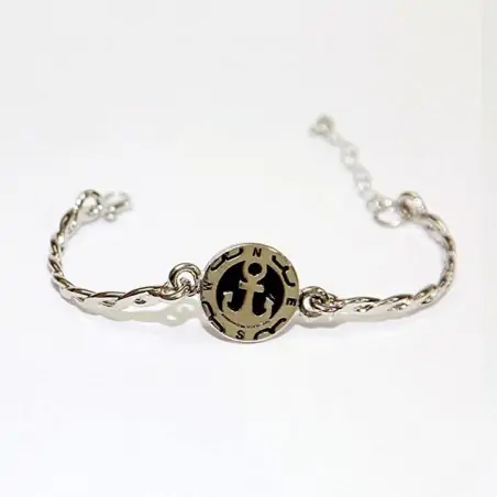 bracciale argento ancora