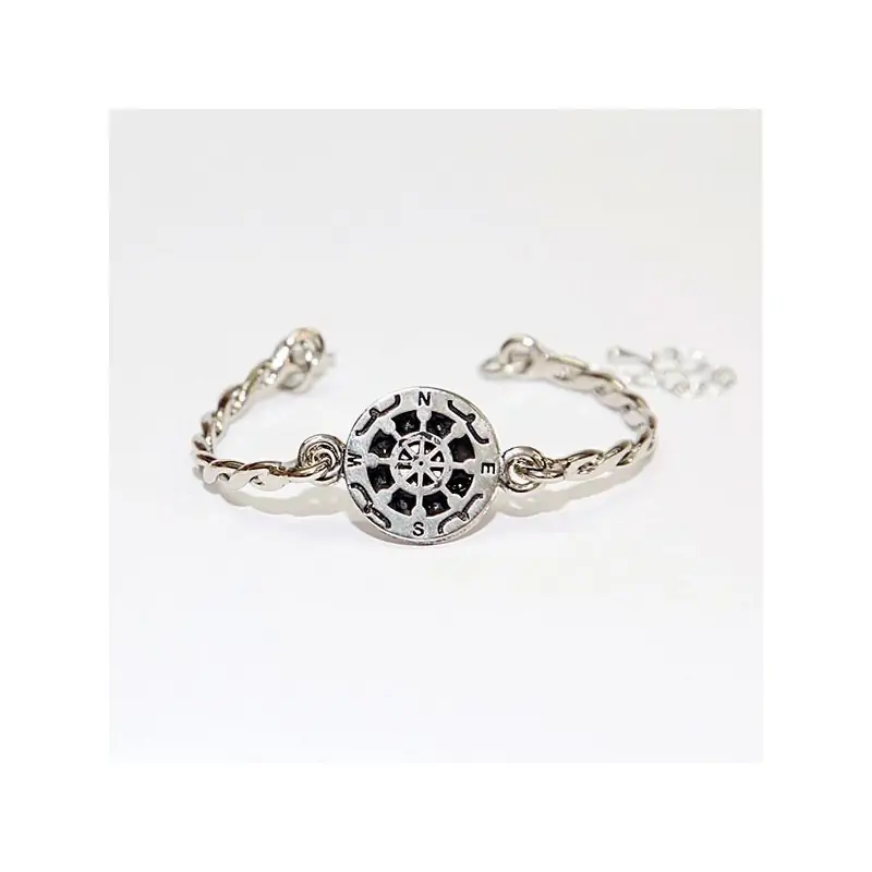 bracciale argento con timone
