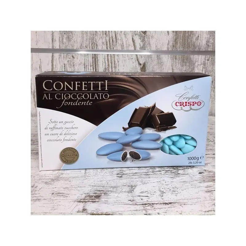 CONFETTI AZZURRI CIOCCOLATO CRISPO NASCITA