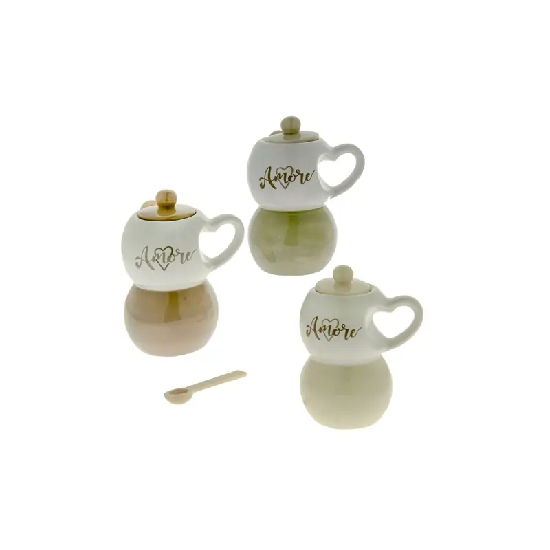 ZUCCHERIERA CERAMICA SET CAFFE' MOKA PREZZI BOMBONIERE