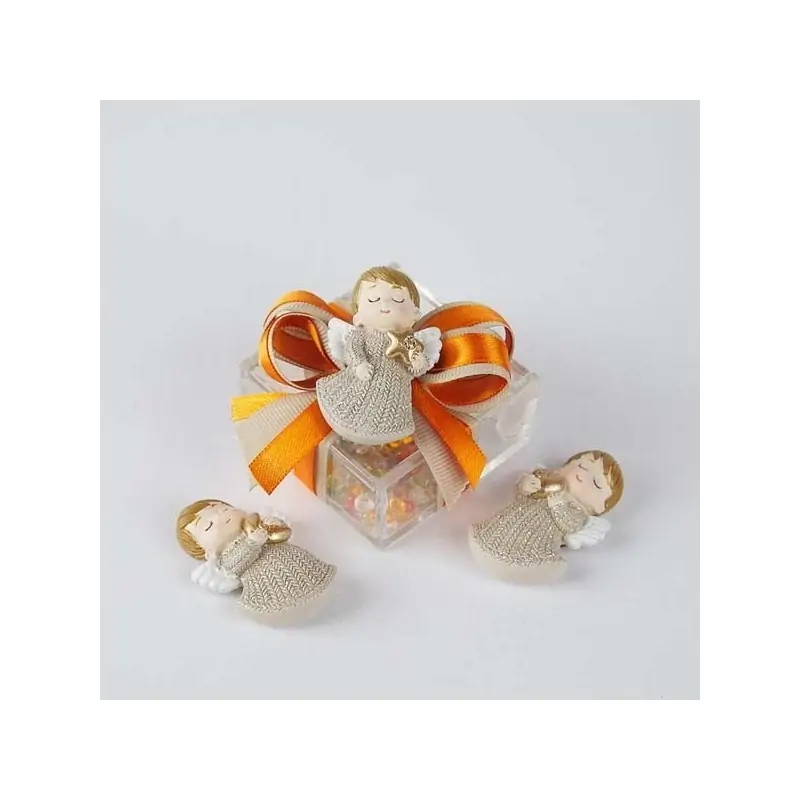 MAGNETI COMUNIONE E BATTESIMO CON ANGELO GLITTER