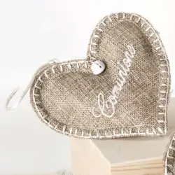 SACCHETTI BOMBONIERE COMUNIONE CUORE PORTACONFETTI JUTA