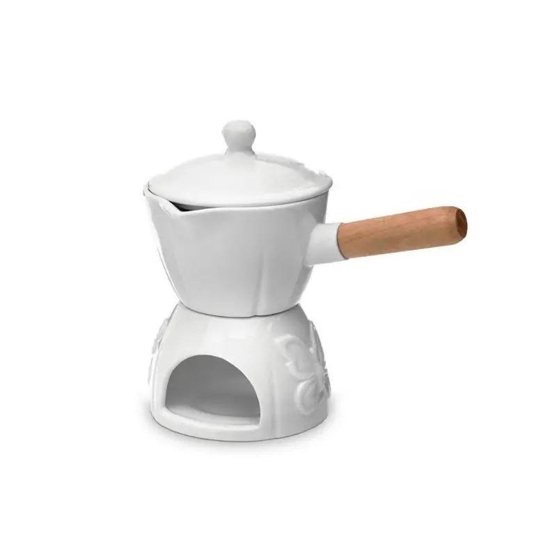 BOMBONIERE FORMA CAFFETTIERA IN PORCELLANA PENTOLA PER FONDUTA