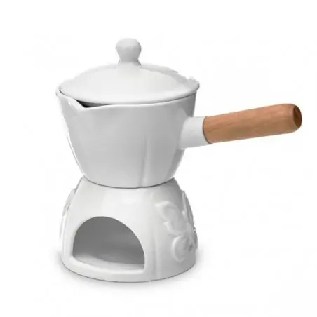 BOMBONIERE FORMA CAFFETTIERA IN PORCELLANA PENTOLA PER FONDUTA