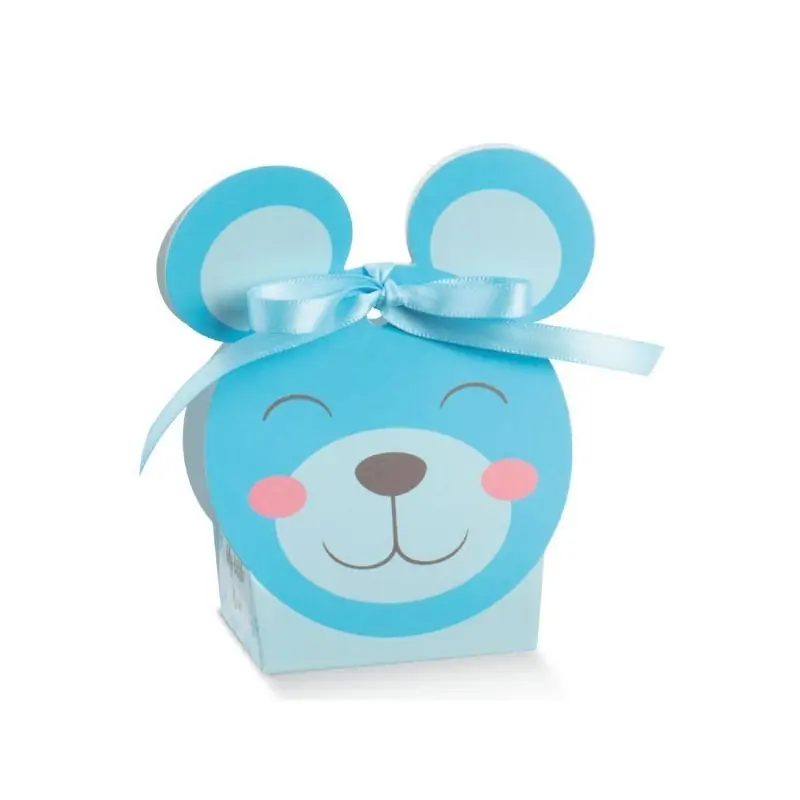 SCATOLINE PORTACONFETTI NASCITA ORSETTO CELESTE