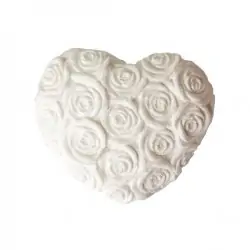 GESSETTI SEGNAPOSTO MATRIMONIO CUORE DECORATO CON ROSELLINE