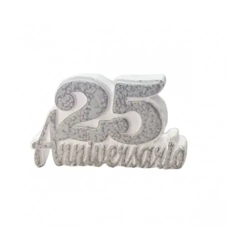 APPLICAZIONI IN GESSO SEGNAPOSTO NOZZE ARGENTO