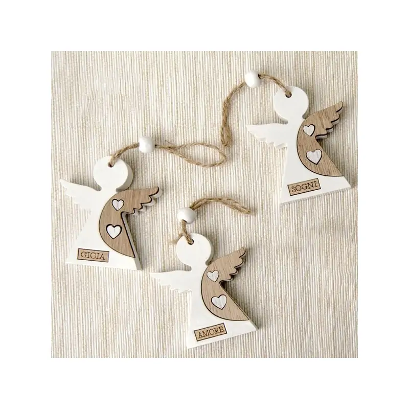 DECORAZIONI BOMBONIERE APPENDINI ANGELI GIOIA SOGNI AMORE