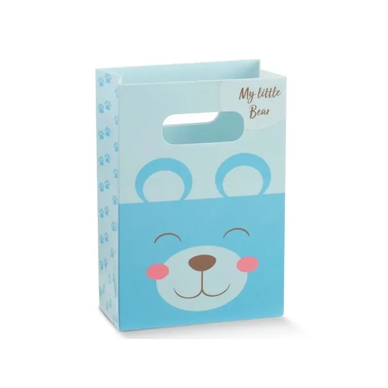 BUSTE DI CARTA PER BOMBONIERE NASCITA E BATTESIMO ORSETTO