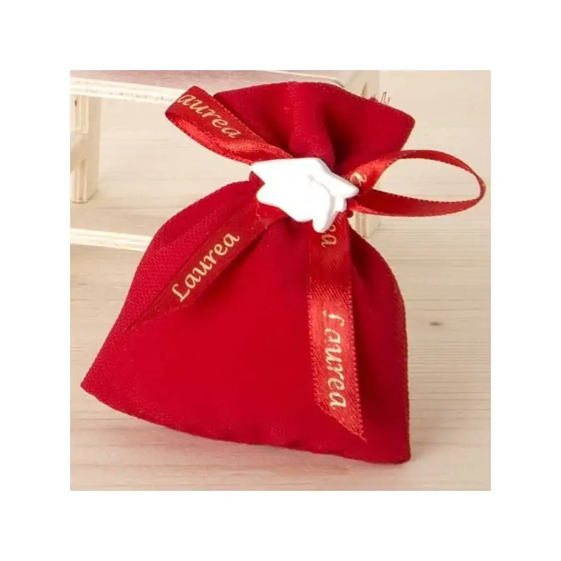 SACCHETTI LAUREA ROSSI CON GESSO TOCCO SEGNAPOSTO ECONOMICI