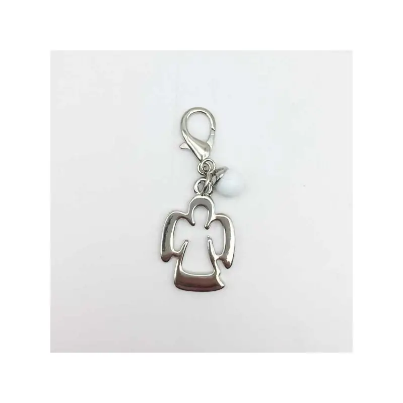 CIONDOLO ANGELO CON PERLA ACCESSORI BATTESIMO E COMUNIONE