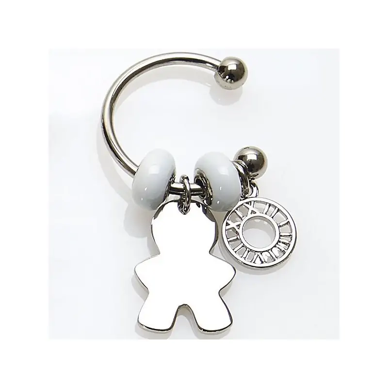 PORTACHIAVI BOMBONIERE BIMBO IN METALLO IDEE BATTESIMO