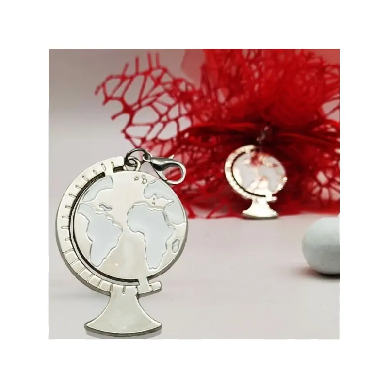 Ciondolo mappamondo bomboniere tema viaggio