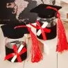 Barattolini portaconfetti laurea tocco nero