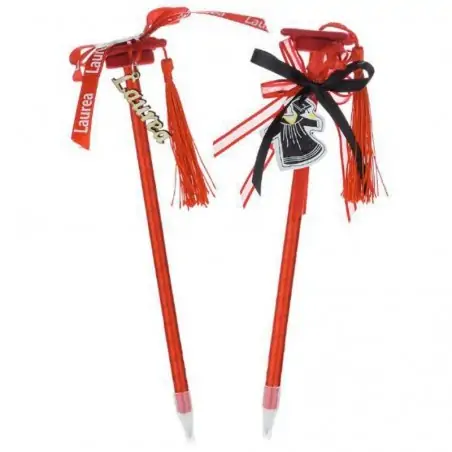 Penne Bomboniere Laurea Originali Penna con Tocco Nappa e