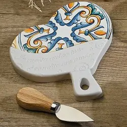 Tagliere Cuore Maioliche e...