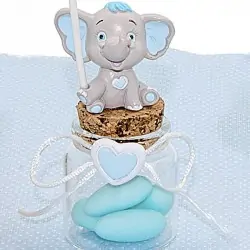 Vasetti Vetro per Confetti Nascita e Battesimo Bimbo con