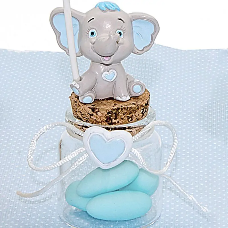 Vasetti Vetro per Confetti Nascita e Battesimo Bimbo con