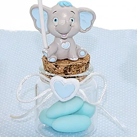 Vasetti Vetro per Confetti Nascita e Battesimo Bimbo con