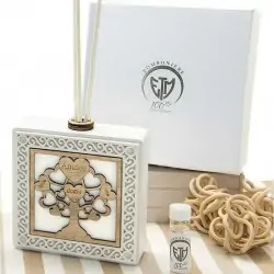 Profumatore Ambiente Ceramica Albero della Vita in Legno