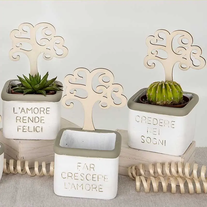 Vasi per Piante Grasse Bomboniere Green