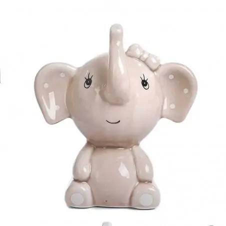 Bomboniere Elefantino Rosa Idee per Battesimo Bimba