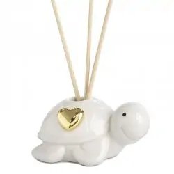 Profumatore Ambiente Bomboniera Tartaruga in Porcellana Bianca