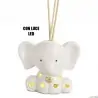 Elefantini Porcellana Bianca Profumatori con Bastoncini e Luce