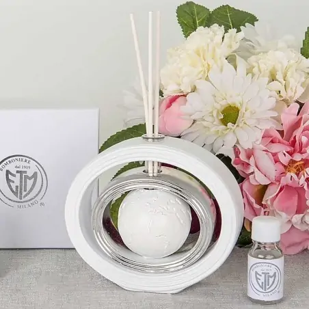 Profumatori per Ambiente Bomboniera Mappamondo Argentato e