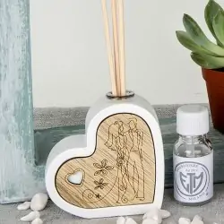 Bomboniere Matrimonio Profumatore Cuore con Coppia Sposi