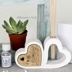 Diffusori per Ambienti Doppio Cuore con Led